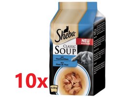 Sheba - Classic Soup Tonijn - Kattenvoer Multipack - 10 verpakingen van 4x40 g