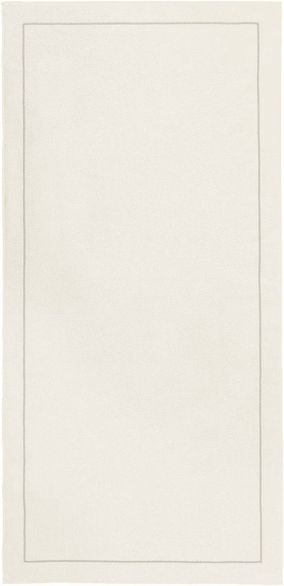 Yves Delorme strandlaken - Croisiere - Ecru met bourdon ivoor - 92x200 cm