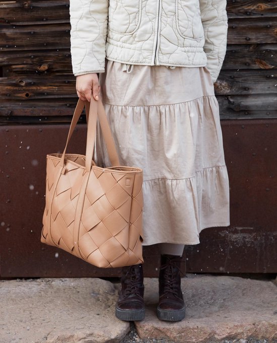 Elodie Braided Tote luiertas - Luiertas verzorgingstas - Luiertassen - Caramel Brown van Elodie — afbeelding 4