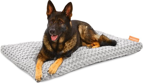 Happysnoots Hondenkussen 120x80cm - Extra Groot - Fluffy - Luxe Hondenbed - Dog Bed - Wasbaar - Grijs