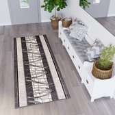 Tapiso Dream Loper Grijs Tapijt Gangloper Vloerkleed Maat- 60x150