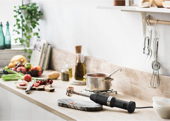 Professionele Kitchenaid Staafmixer Set 20cm - Matzwart - Garde + Hakmolen + Mengbeker + Panbeschermer van Pro — afbeelding 3