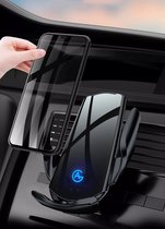 AG130 Draadloze Telefoonhouder -Telefoonhouders auto- Ventilatie - telefoonstandaard Zwart- Dashboard - Draadloos lader - Oplader - Magnetisch