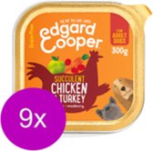 9x Edgard & Cooper Cup Kip & Dinde - Nourriture pour chiens - 300g