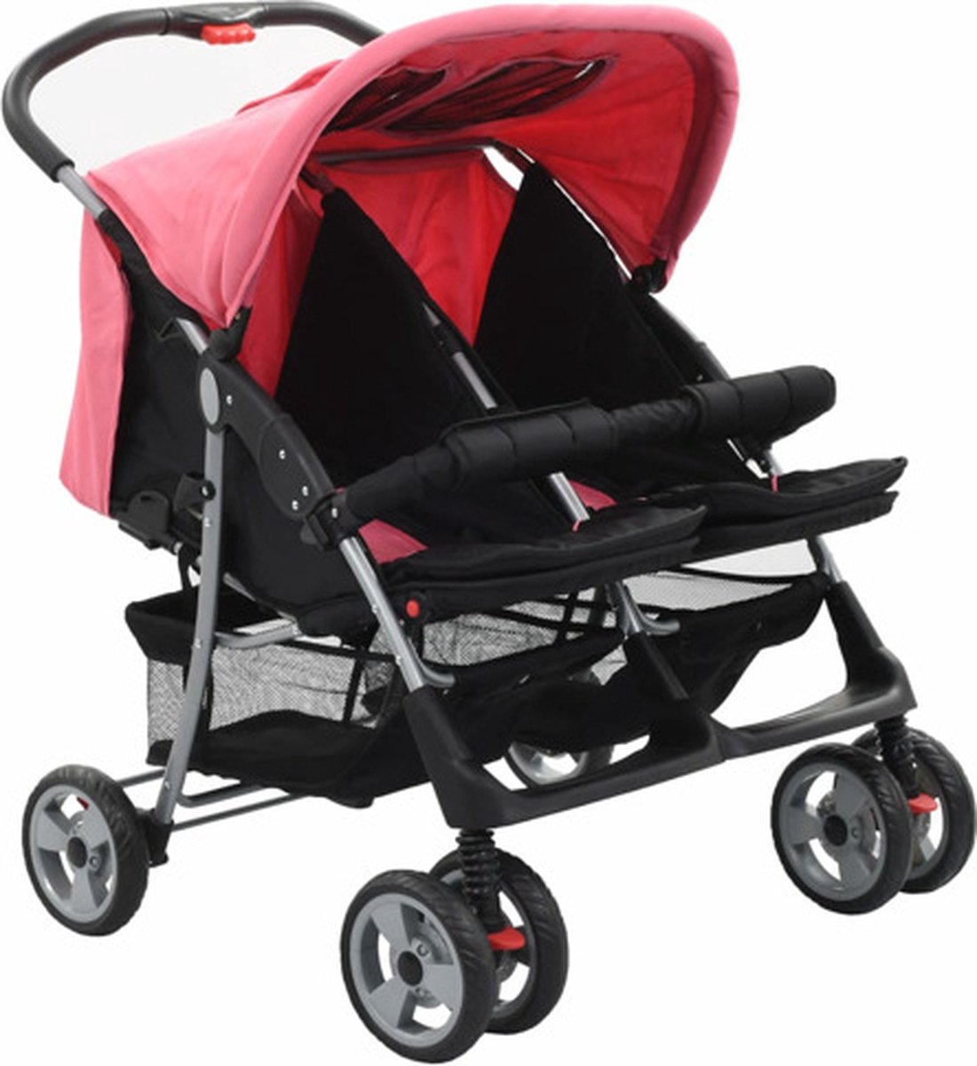 vidaXL vidaXL Stalen Tweelingkinderwagen - afbeelding 5