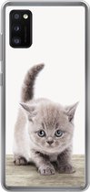Geschikt voor Samsung Galaxy A41 hoesje - Kitten - Kat - Huisdieren - Jongens - Kinderen - Meisjes - Siliconen Telefoonhoesje