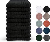 Byrklund handdoeken 50 x 100 - set van 10 - Hotelkwaliteit - Zwart