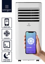 SEEGER Mobiele Smart Airco met WiFi - 9000 BTU - Inclusief Installatiekit - Voor Woonkamer en Slaapkamer - Airconditioning - SAC9000S - Wit