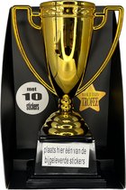 3BMT Trofee Beker Kinderen - Met 10 Stickers - Goud