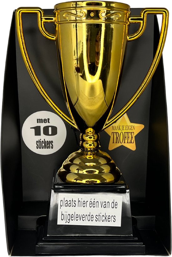 Foto: 3bmt trofee beker kinderen met 10 stickers goud