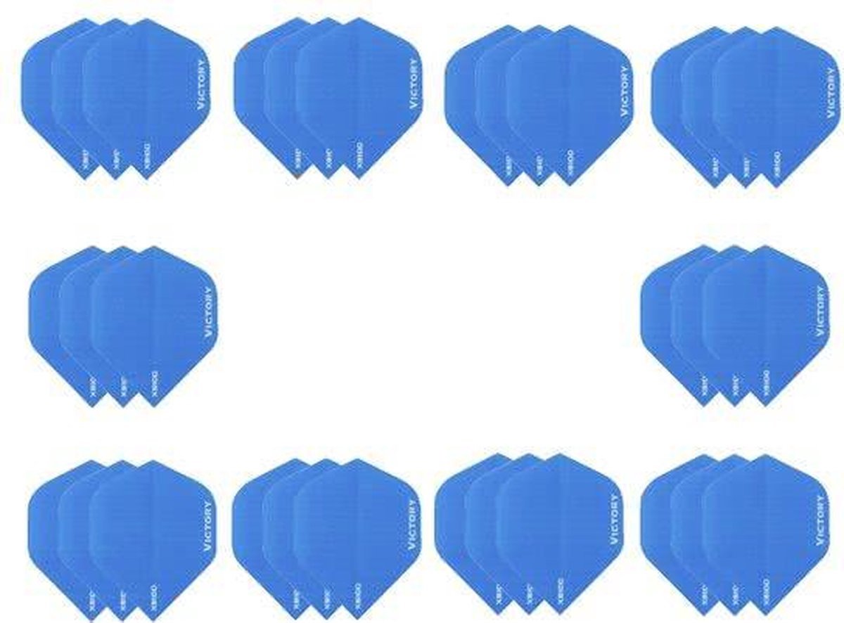 10 sets (30 stuks) Super Sterke Lichtblauwe Poly XS100 - flights - dart flights