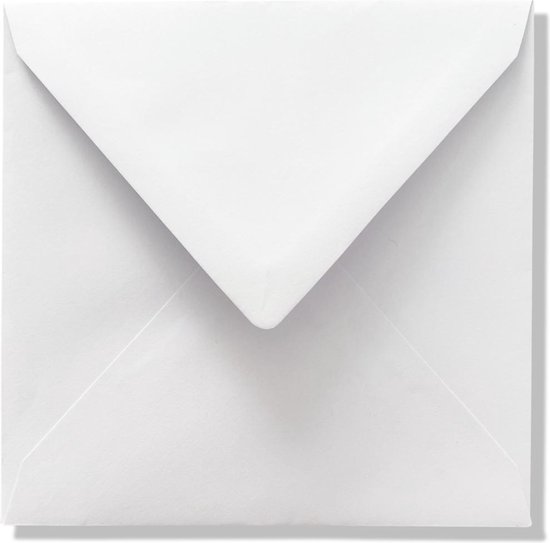 Makkelijk te lezen dodelijk Schots C&C Luxe Vierkante enveloppen - 100 stuks - Wit - 15x15 - 110grms - 150x150  mm - vierkant | bol.com