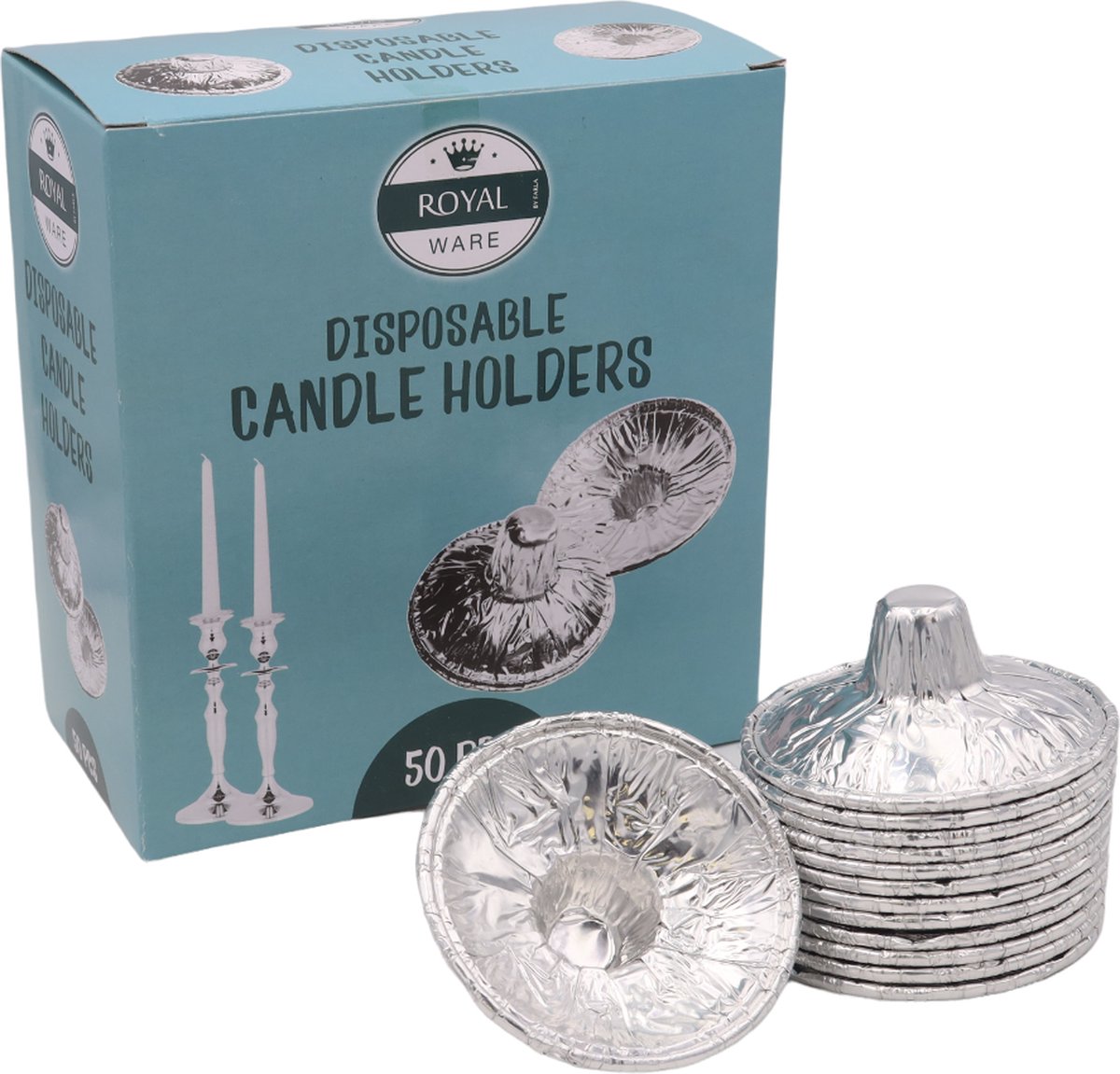 50 kaars houders - wegwerp candle holders - aluminium candle holders