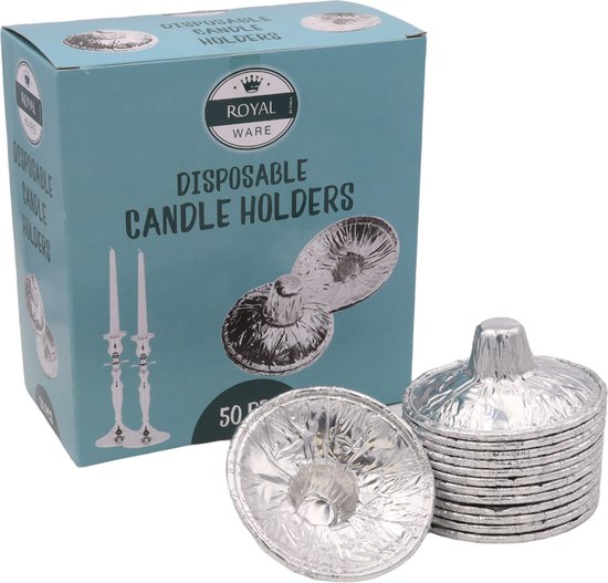50 kaars houders - wegwerp candle holdrs - aluminium candle holders
