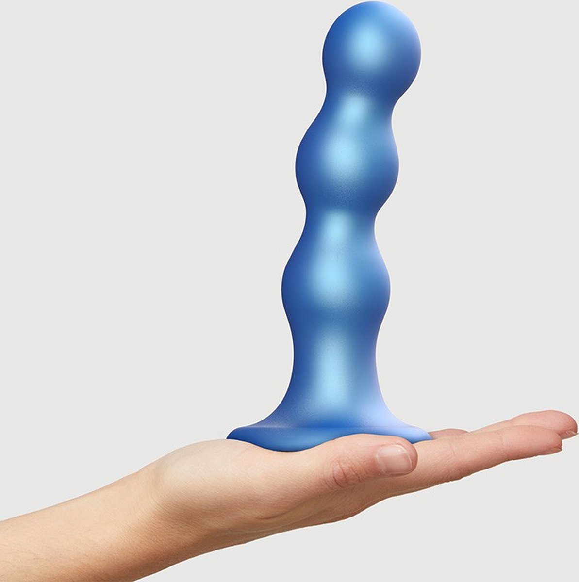 Goedkoopste Strap-On-Me - Dildo Plug Balls Metallic Blue L