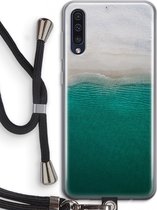 Case Company® - Hoesje met koord geschikt voor Samsung Galaxy A50 hoesje met Koord - Stranded - Telefoonhoesje met Zwart Koord - Bescherming aan alle Kanten en Over de Schermrand