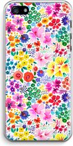 Case Company® - Hoesje geschikt voor iPhone 5 / 5S / SE (2016) hoesje - Little Flowers - Soft Cover Telefoonhoesje - Bescherming aan alle Kanten en Schermrand