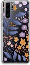 Case Company® - Hoesje geschikt voor Huawei P30 Pro hoesje - Flowers with blue leaves - Soft Cover Telefoonhoesje - Bescherming aan alle Kanten en Schermrand