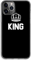 Case Company® - Hoesje geschikt voor iPhone 11 Pro Max hoesje - King zwart - Soft Cover Telefoonhoesje - Bescherming aan alle Kanten en Schermrand