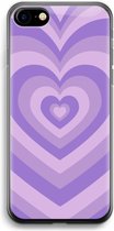 Case Company® - Hoesje geschikt voor iPhone 7 hoesje - Hart Paars - Soft Cover Telefoonhoesje - Bescherming aan alle Kanten en Schermrand