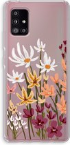 Case Company® - Hoesje geschikt voor Samsung Galaxy A51 5G hoesje - Painted wildflowers - Soft Cover Telefoonhoesje - Bescherming aan alle Kanten en Schermrand