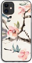 Case Company® - Coque iPhone 11 - Fleurs japonaises - Coque souple / Coque - Protection sur tous les côtés - Côtés transparents - Protection sur le bord - Coque arrière