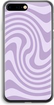 Case Company® - Hoesje geschikt voor iPhone 7 PLUS hoesje - Swirl Paars - Soft Cover Telefoonhoesje - Bescherming aan alle Kanten en Schermrand