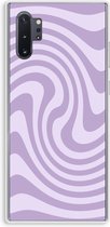 Case Company® - Hoesje geschikt voor Samsung Galaxy Note 10 Plus hoesje - Swirl Paars - Soft Cover Telefoonhoesje - Bescherming aan alle Kanten en Schermrand