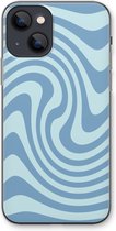 Case Company® - Hoesje geschikt voor iPhone 13 hoesje - Swirl Blauw - Soft Cover Telefoonhoesje - Bescherming aan alle Kanten en Schermrand