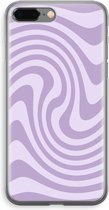 Case Company® - Hoesje geschikt voor iPhone 8 Plus hoesje - Swirl Paars - Soft Cover Telefoonhoesje - Bescherming aan alle Kanten en Schermrand
