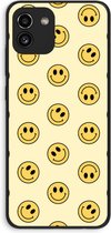 Case Company® - Hoesje geschikt voor Samsung Galaxy A03 hoesje - Smiley N°2 - Soft Cover Telefoonhoesje - Bescherming aan alle Kanten en Schermrand