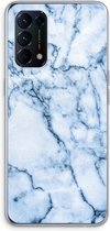 Case Company® - Hoesje geschikt voor Oppo Find X3 Lite hoesje - Blauw marmer - Soft Cover Telefoonhoesje - Bescherming aan alle Kanten en Schermrand