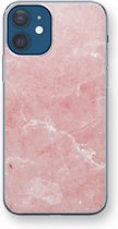 Case Company® - Hoesje geschikt voor iPhone 12 mini hoesje - Roze marmer - Soft Cover Telefoonhoesje - Bescherming aan alle Kanten en Schermrand