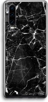 Case Company® - Hoesje geschikt voor Huawei P30 hoesje - Zwart Marmer - Soft Cover Telefoonhoesje - Bescherming aan alle Kanten en Schermrand