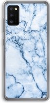 Case Company® - Hoesje geschikt voor Samsung Galaxy A41 hoesje - Blauw marmer - Soft Cover Telefoonhoesje - Bescherming aan alle Kanten en Schermrand