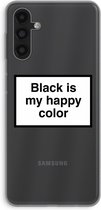 Case Company® - Hoesje geschikt voor Samsung Galaxy A13 5G hoesje - Black is my happy color - Soft Cover Telefoonhoesje - Bescherming aan alle Kanten en Schermrand