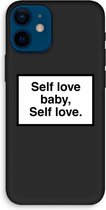 Case Company® - Hoesje geschikt voor iPhone 12 mini hoesje - Self love - Biologisch Afbreekbaar Telefoonhoesje - Bescherming alle Kanten en Schermrand
