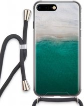 Case Company® - Hoesje met koord geschikt voor iPhone 7 PLUS hoesje met Koord - Stranded - Telefoonhoesje met Zwart Koord - Extra Bescherming aan alle Kanten en Over de Schermrand