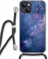 Case Company® - Hoesje met koord geschikt voor iPhone 13 mini hoesje met Koord - Nebula - Telefoonhoesje met Zwart Koord - Extra Bescherming aan alle Kanten en Over de Schermrand