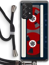 Case Company® - Hoesje met koord geschikt voor Samsung Galaxy A52s 5G hoesje met Koord - Here's your tape - Telefoonhoesje met Zwart Koord - Bescherming aan alle Kanten en Over de Schermrand