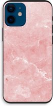 Case Company® - Hoesje geschikt voor iPhone 12 mini hoesje - Roze marmer - Biologisch Afbreekbaar Telefoonhoesje - Bescherming alle Kanten en Schermrand
