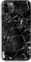 Case Company® - Hoesje geschikt voor iPhone 11 Pro Max hoesje - Zwart Marmer - Biologisch Afbreekbaar Telefoonhoesje - Bescherming alle Kanten en Schermrand