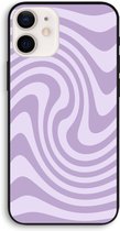 Case Company® - Hoesje geschikt voor iPhone 12 Pro hoesje - Swirl Paars - Biologisch Afbreekbaar Telefoonhoesje - Bescherming alle Kanten en Schermrand
