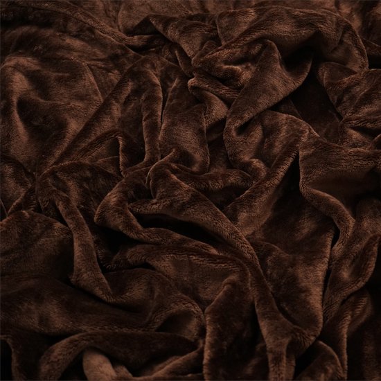 fleece - plaid - 150x200 cm - bruin - onbeschrijfelijk zacht - mooie kwaliteit