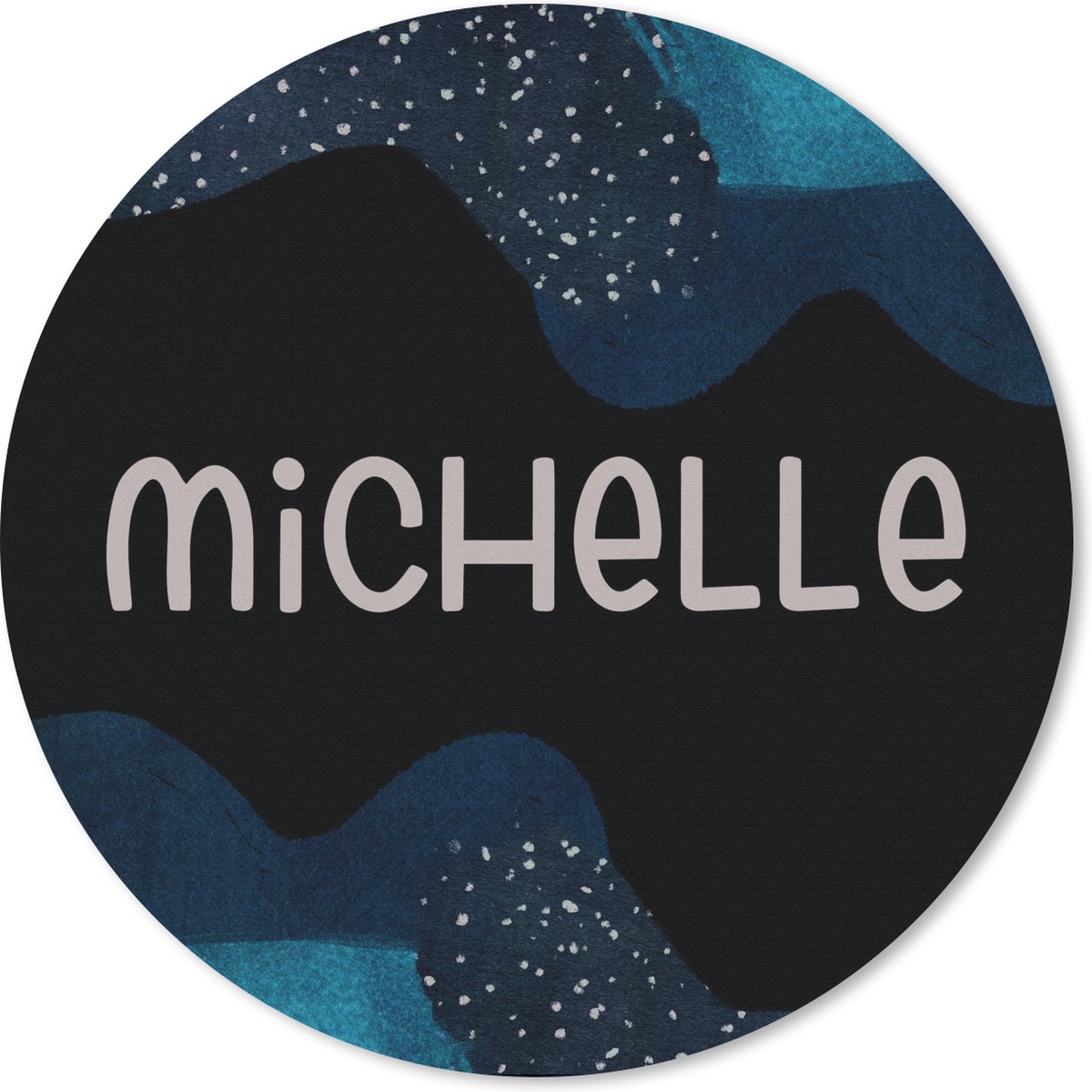 Muismat rond 50x50 cm - Mousepad Michelle - Pastel - Meisje - Ronde muismatten