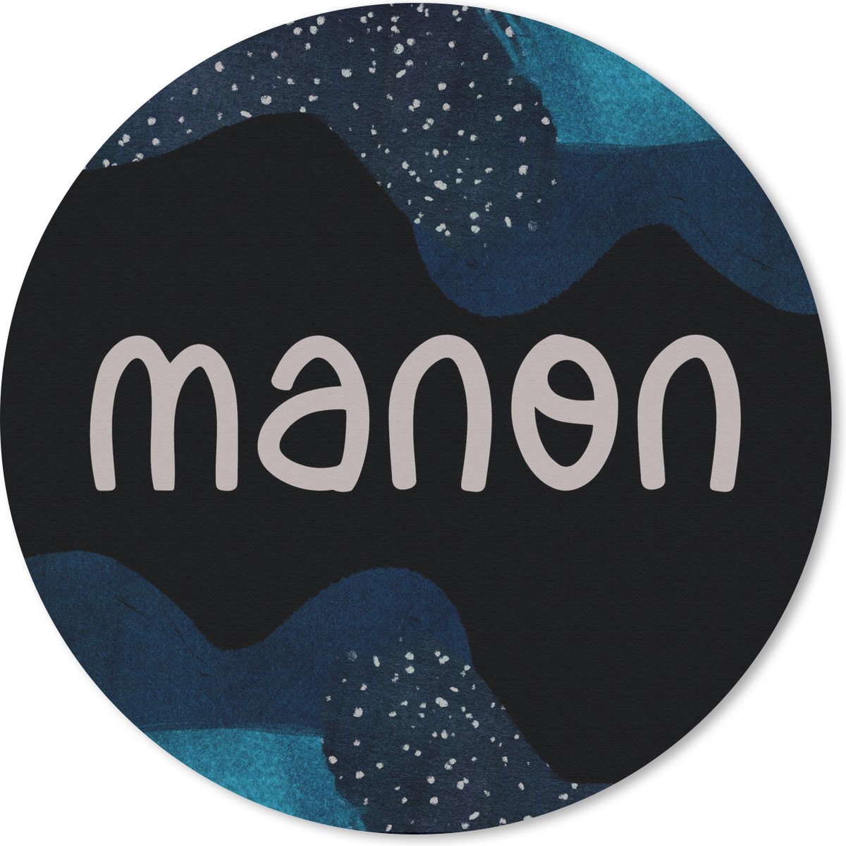 Muismat rond 40x40 cm - Mousepad Manon - Pastel - Meisje - Ronde muismatten