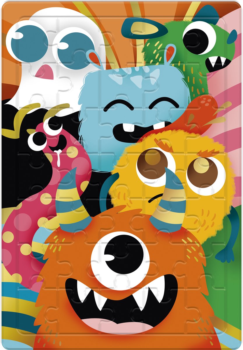 Puzzel Wenskaart Monstertjes