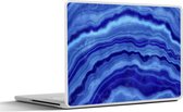 Laptop sticker - 12.3 inch - Agaat steen - Blauw - 30x22cm - Laptopstickers - Laptop skin - Cover