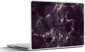Laptop sticker - 14 inch - Goud - Edelstenen - Agaat steen - Geode - 32x5x23x5cm - Laptopstickers - Laptop skin - Cover
