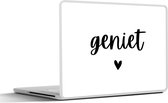 Laptop sticker - 11.6 inch - Geniet - Quotes - Spreuken - 30x21cm - Laptopstickers - Laptop skin - Cover